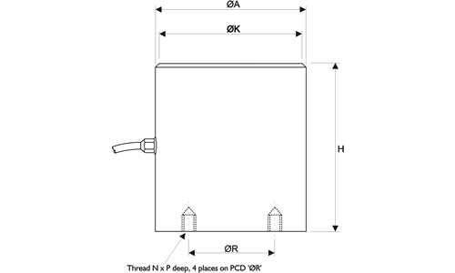 CCD Column Load Cell Outline Drawing