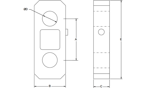 ET Telemetry Wireless Lift Link Load Cell Outline Drawing