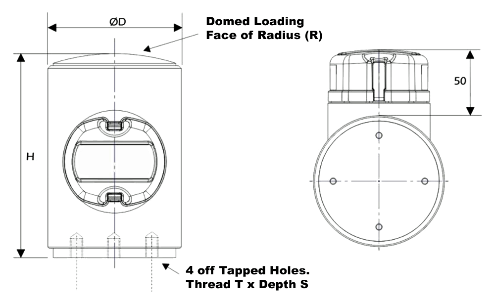 Wireless Column Load Cell product dimensions