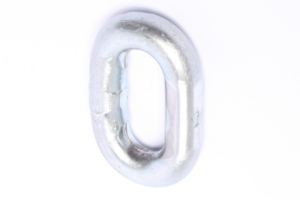 Chain link load sensor prior to placement of strain gauge