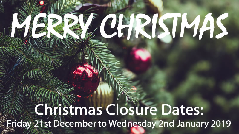 Christmas Closure Dates 2018