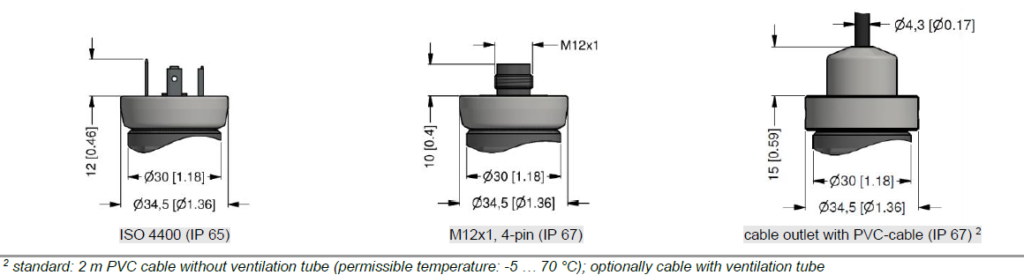 DMD341 differential pressure sensor product electrical connections schematic
