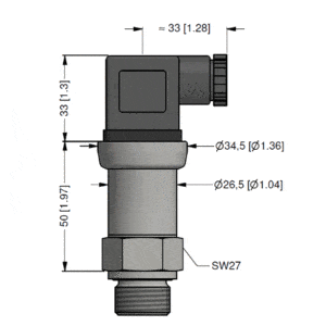 DMP343 Low Range Air Pressure Sensor Outline