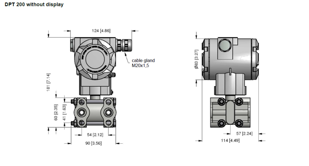 DPT200 differential pressure sensor schematic without display