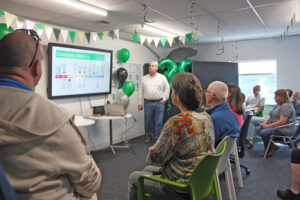 Darren Skipp giving the 35 year celebration presentation
