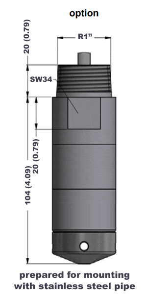 LMK382 wastewater tank level sensor option outline