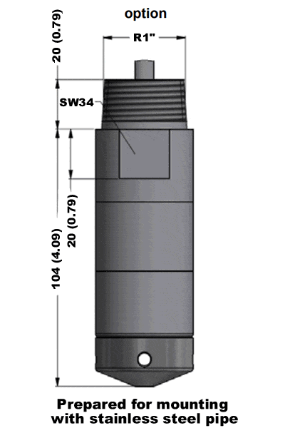 LMK458 ballast tank level sensor option outline