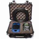 Plastic carry case containing one ETW crane load cell and one calibrated TRX display indicator.