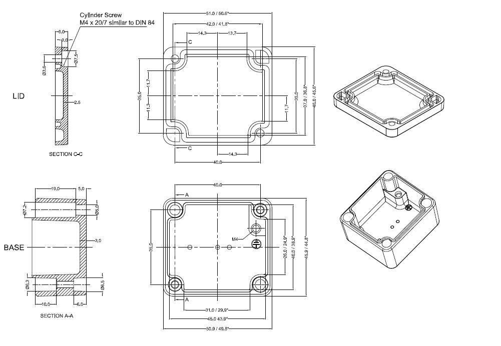 Schematic drawing of optional ICA enclosure
